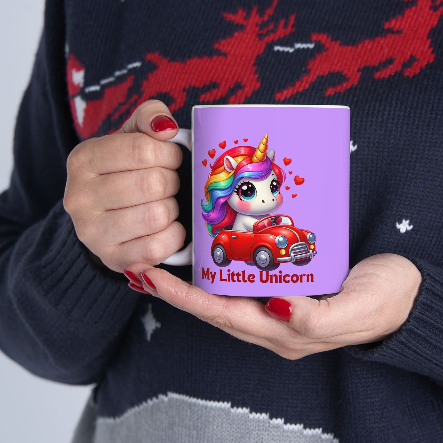My Little Unicorn Red Car Mug 11-15 Ounces Purple