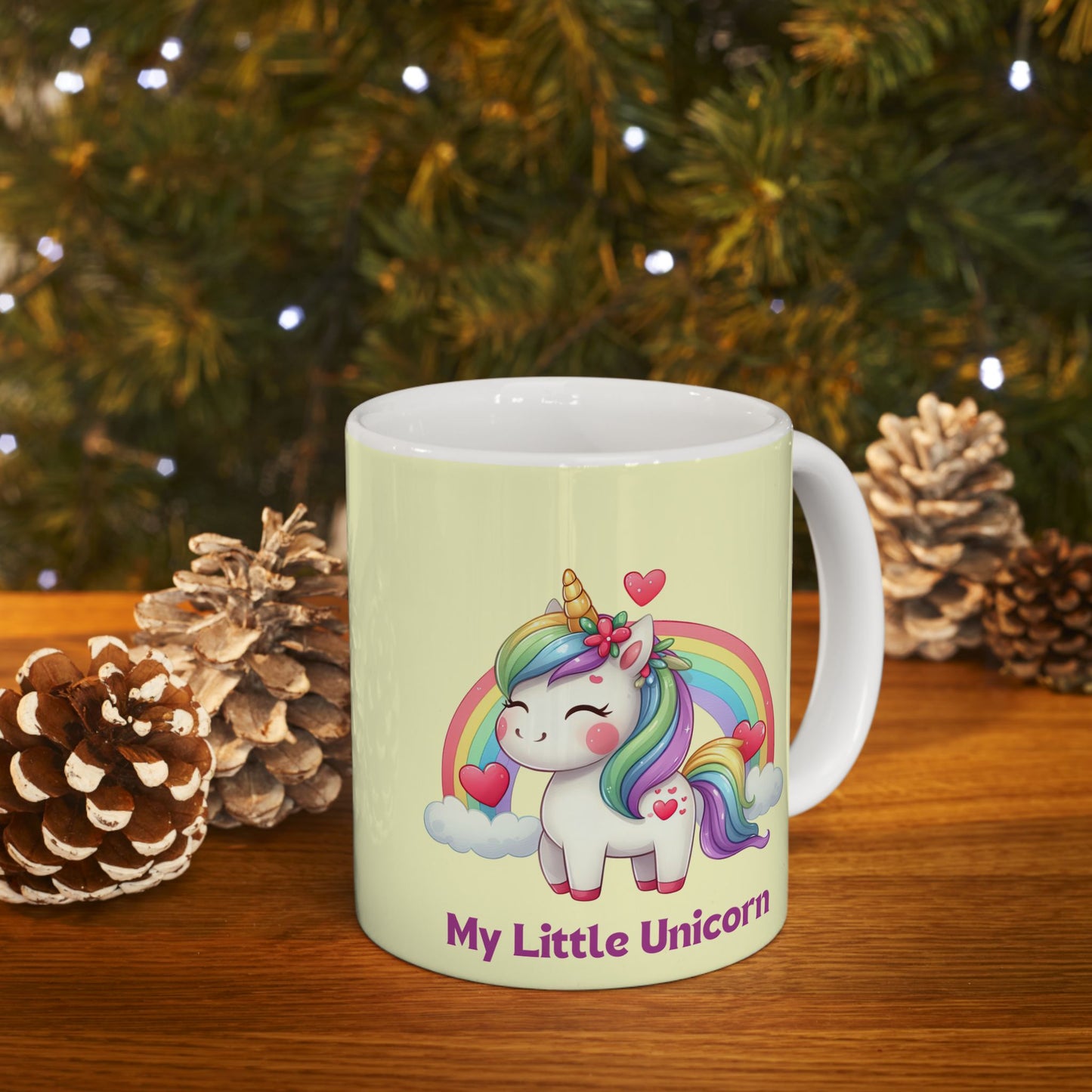 My Little Unicorn Rainbow Mug 11-15 Ounces Yellow