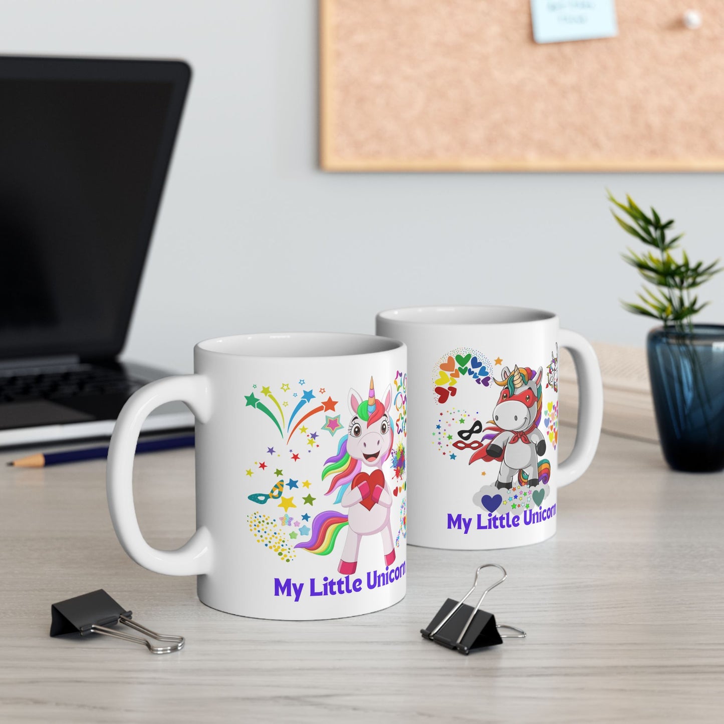 My Little Unicorn Couple Mug 11-15 Ounces White