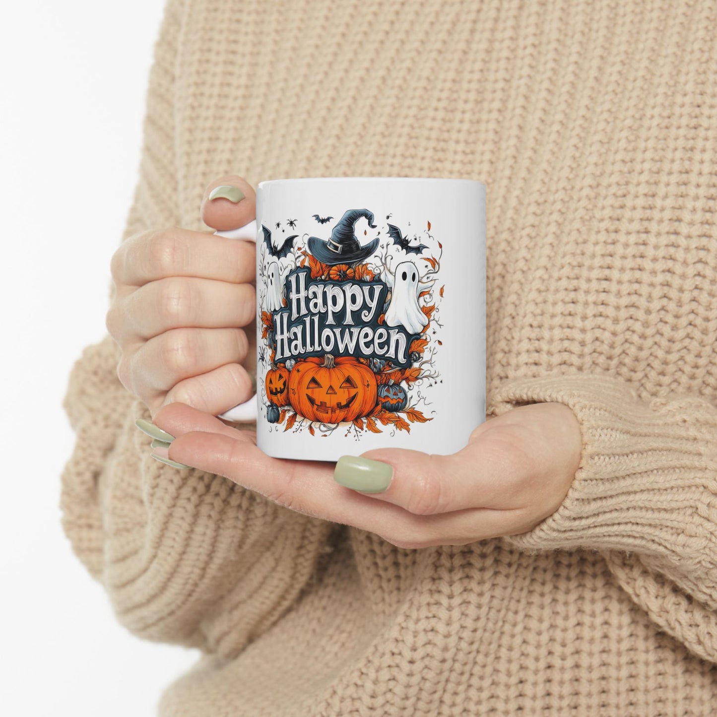 Happy Halloween Mug 11-15 Onces White