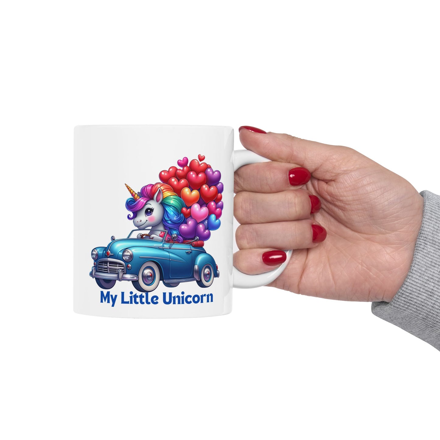 My Little Unicorn Blue Car Mug 11-15 Ounces White