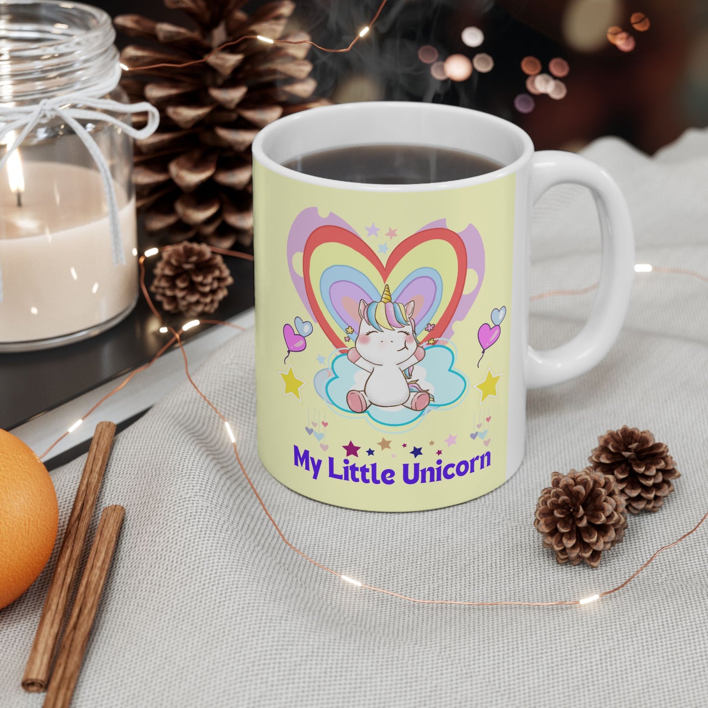 My Little Unicorn Love Mug 11-15 Ounces Yellow
