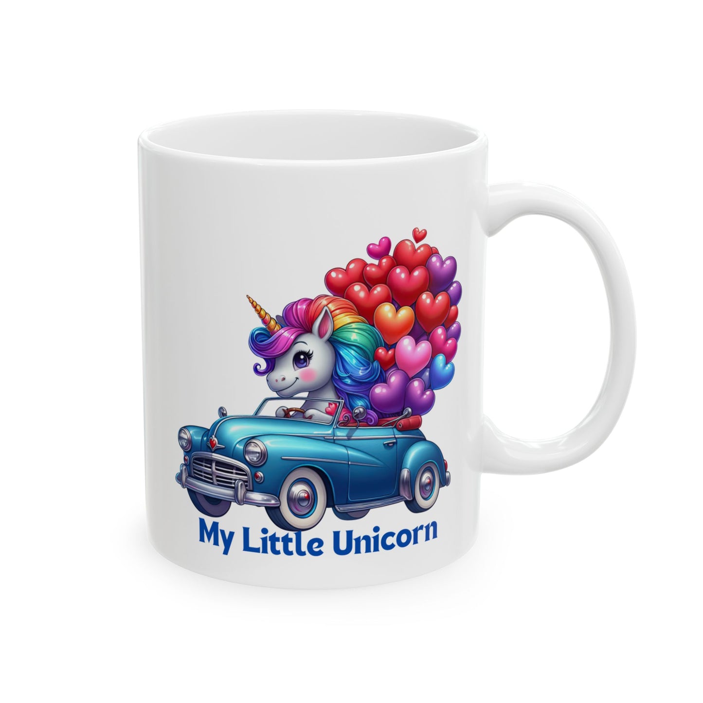 My Little Unicorn Blue Car Mug 11-15 Ounces White