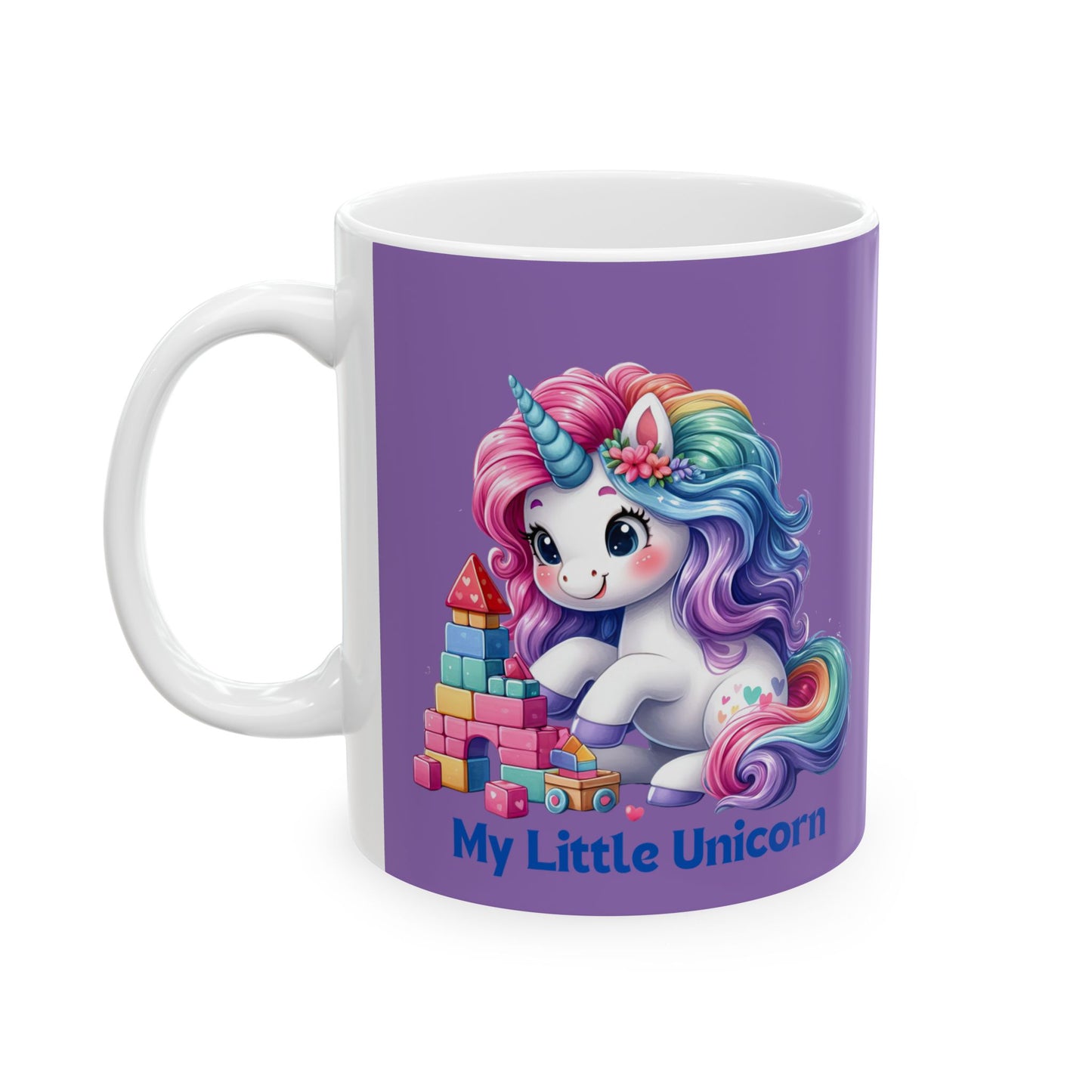 My Little Unicorn Castle Mug 11-15 Ounces Light Purple