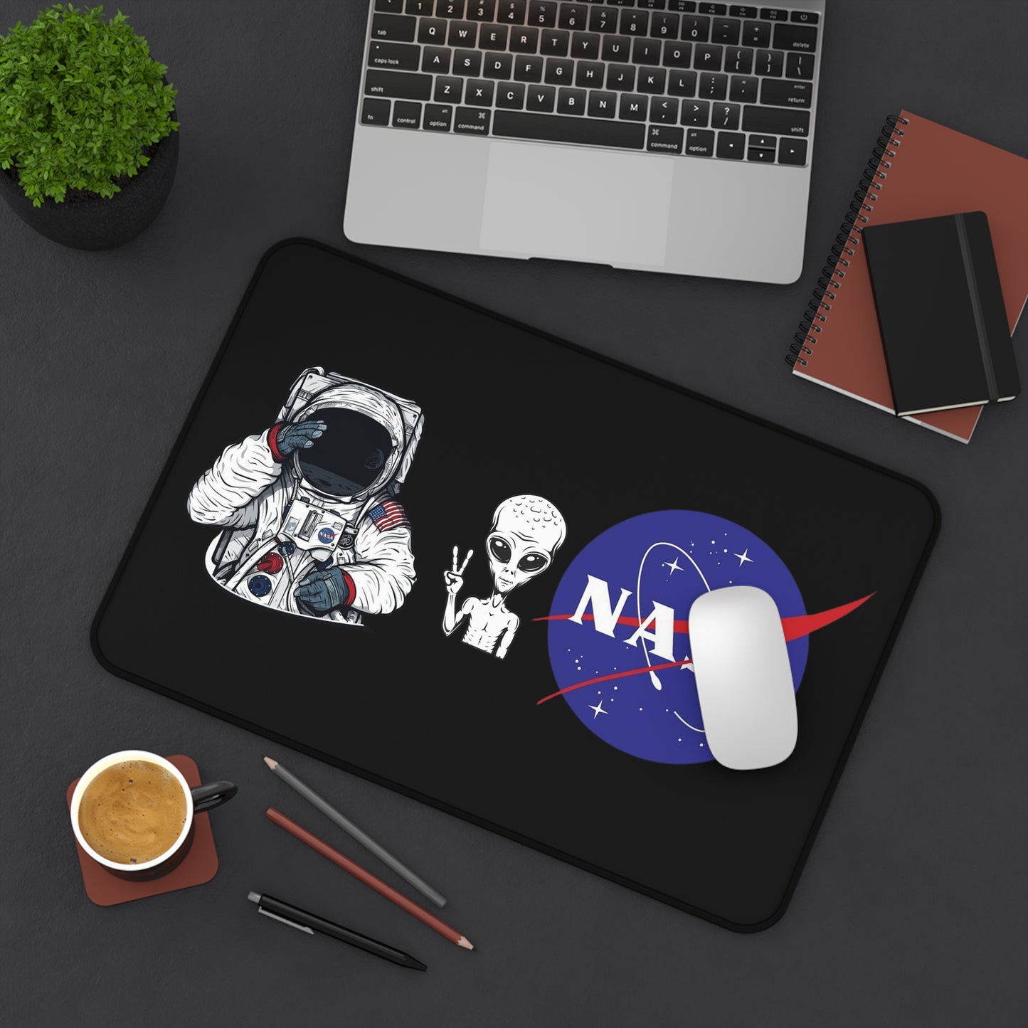 Nasa Mouse Pad Black