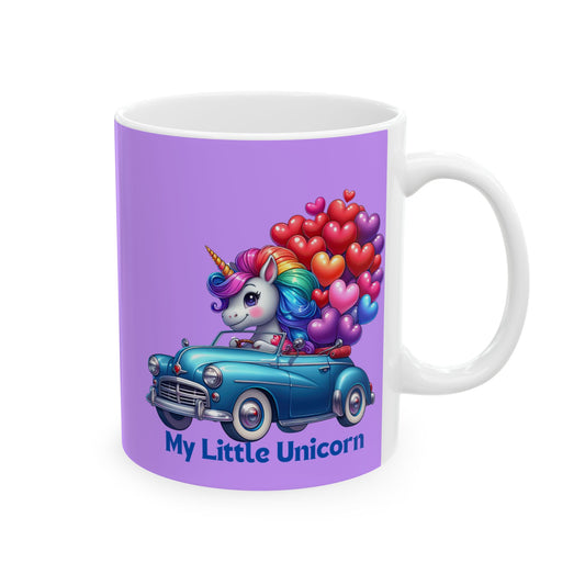 My Little Unicorn Blue Car Mug 11-15 Ounces Purple