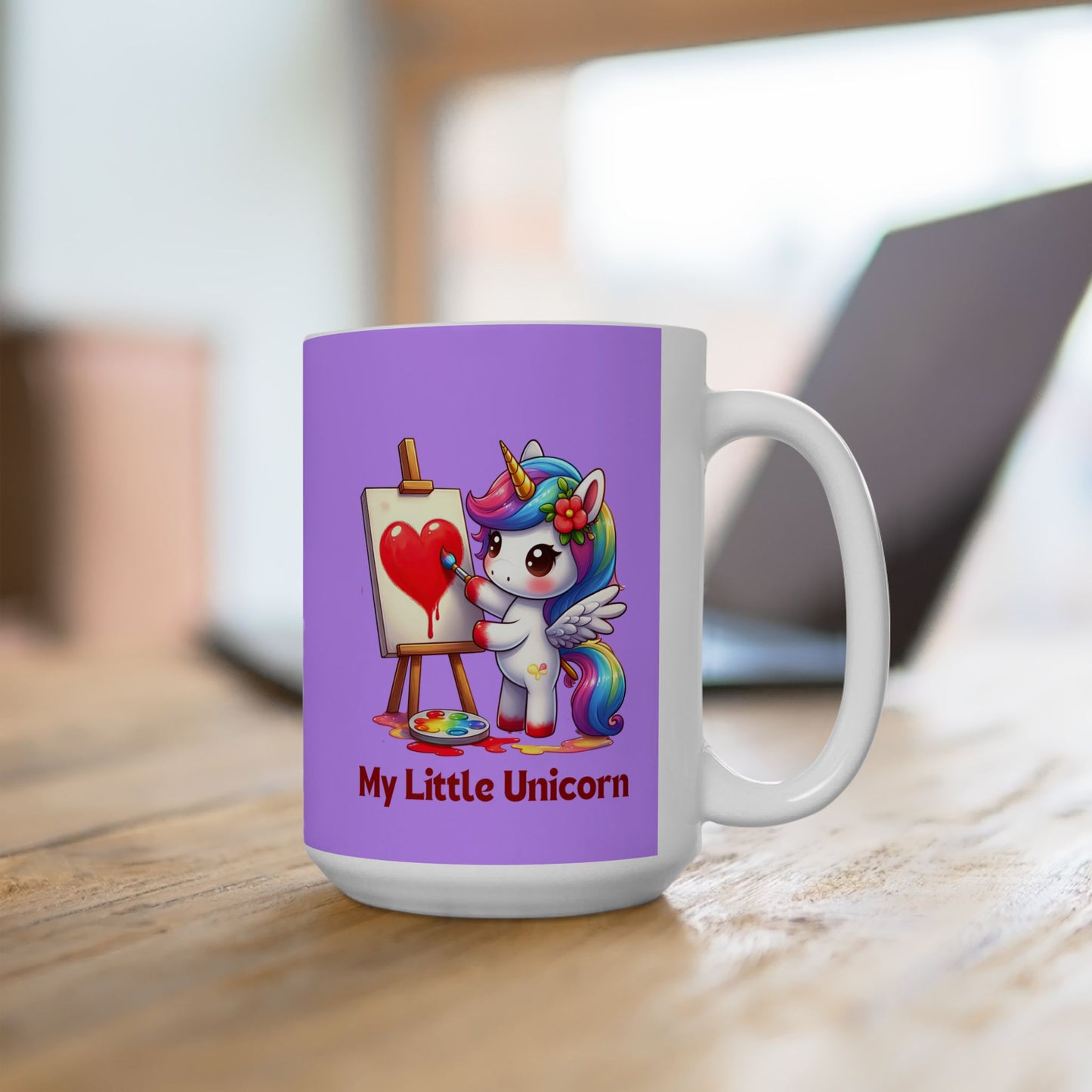 My Little Unicorn Heart Mug 11-15 Ounces Purple
