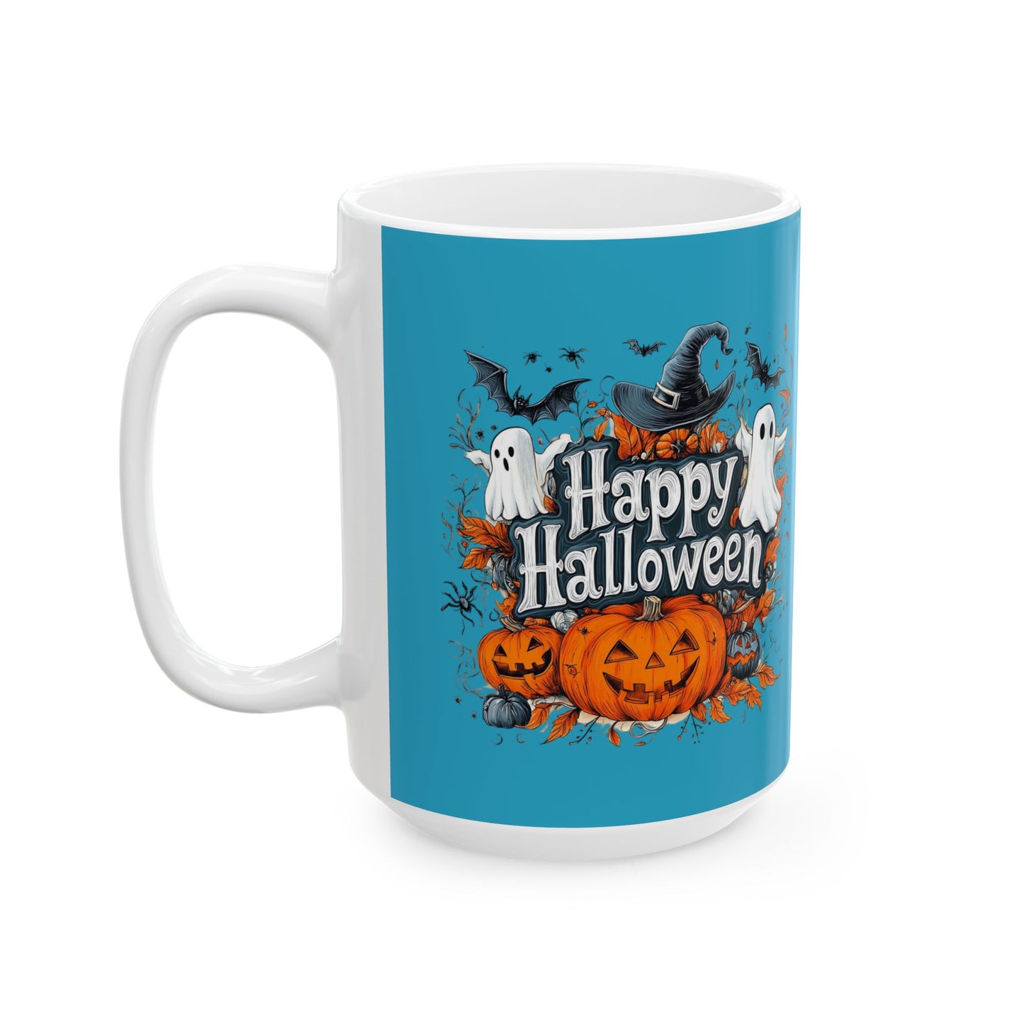 Happy Halloween Mug 11-15 Onces Torquoise