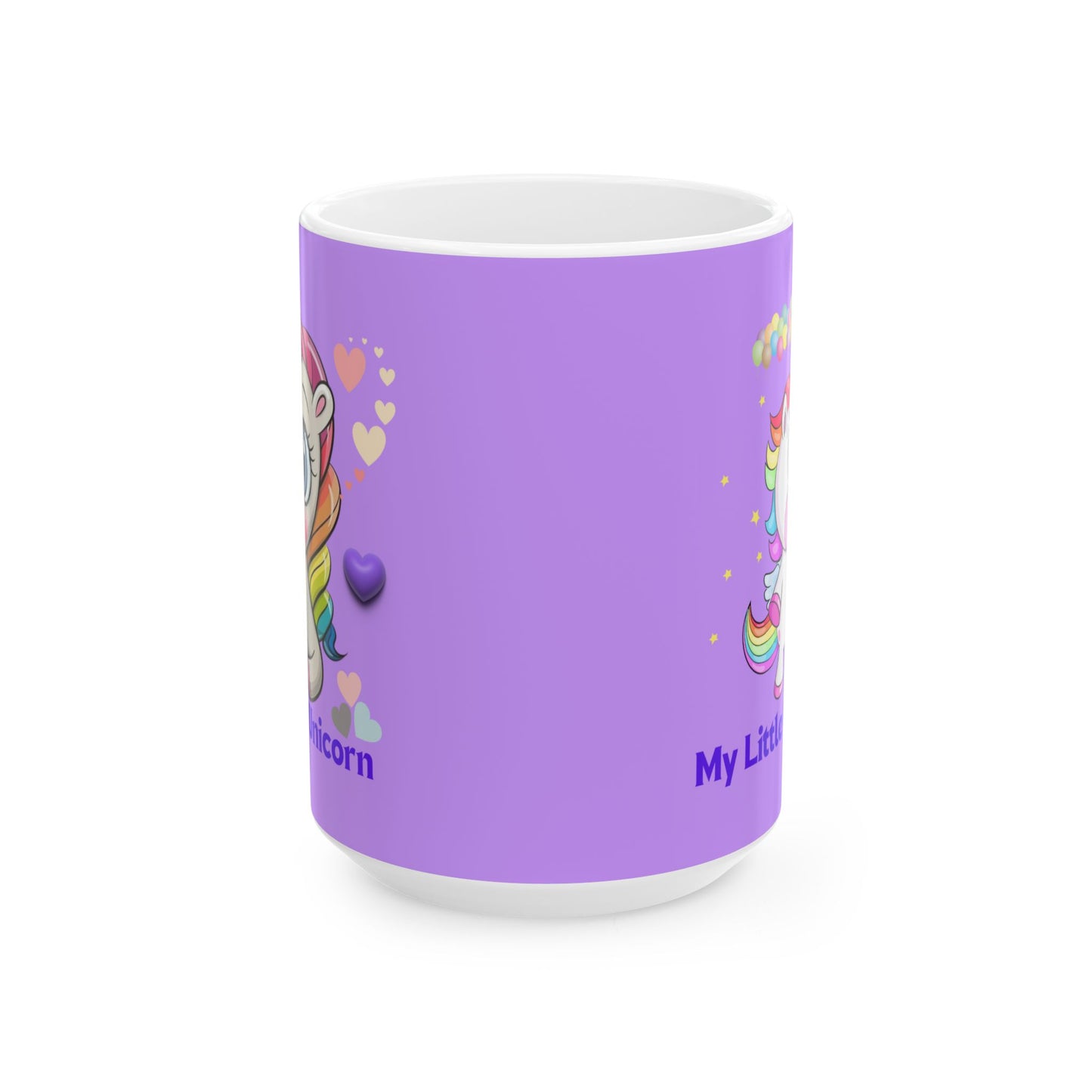 My Little Unicorn Balloons Mug 11-15 Ounces Purple