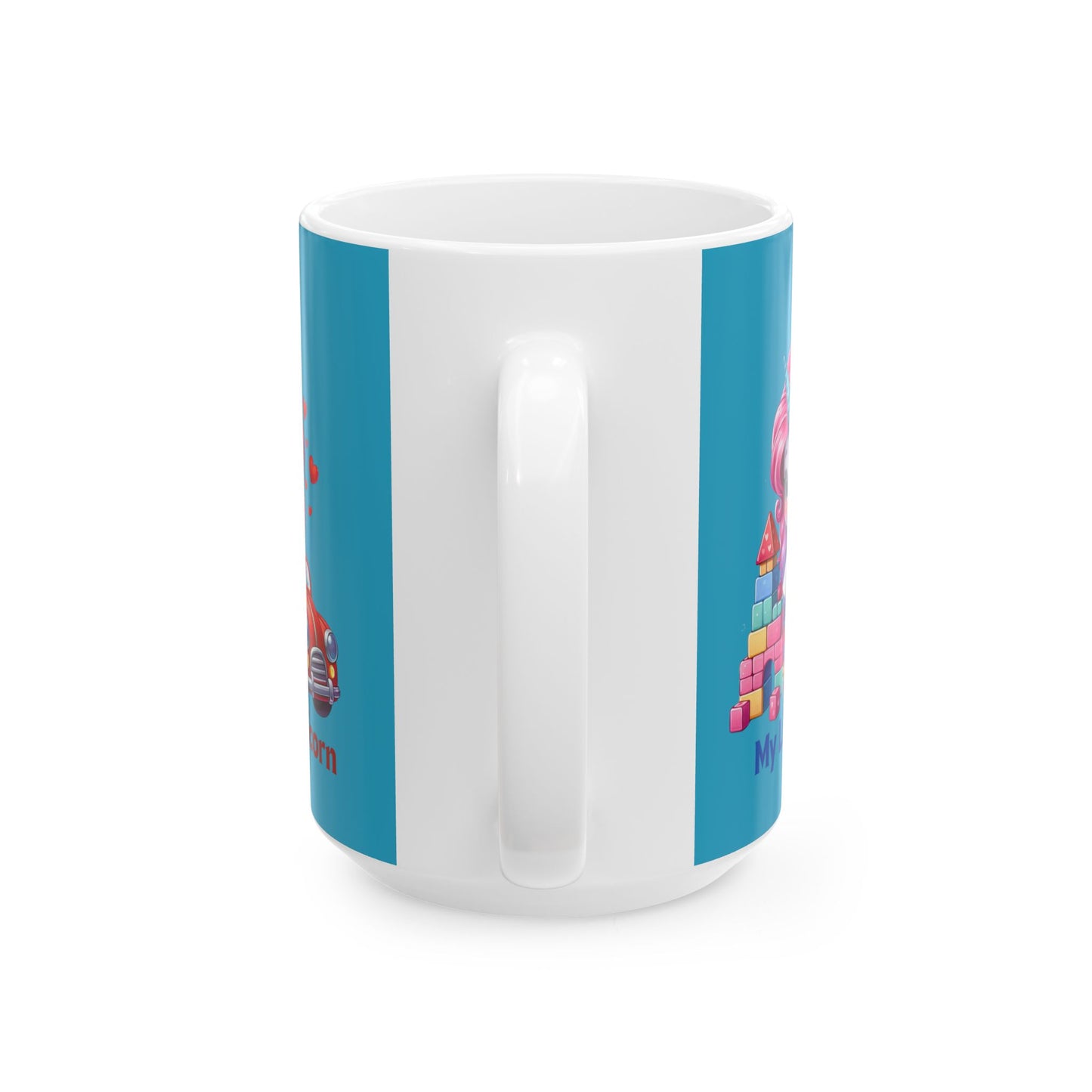My Little Unicorn Castle Mug 11-15 Ounces Turquoise