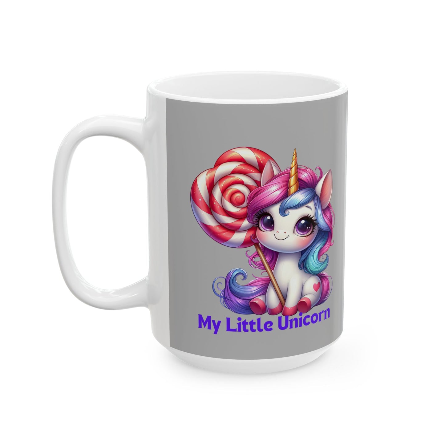 My Little Unicorn Sweet Mug 11-15 Ounces Light Grey