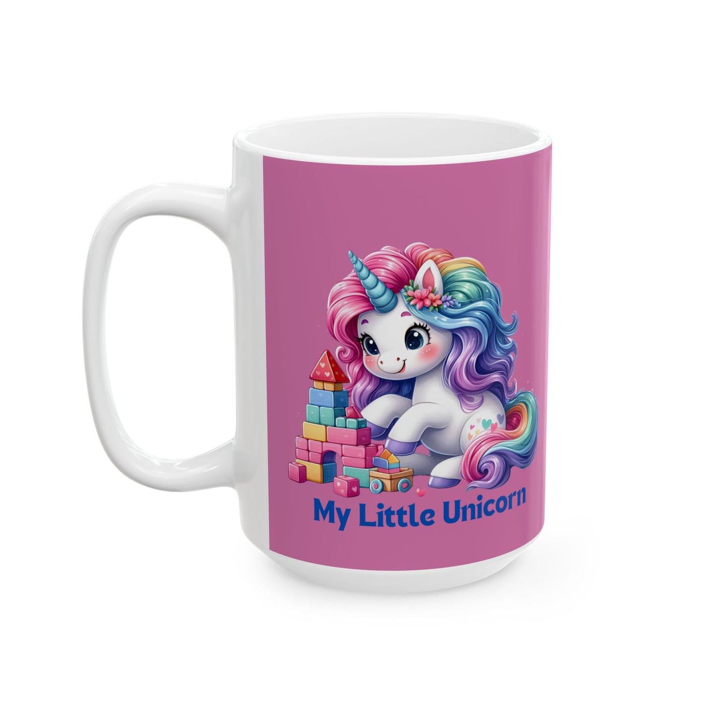 My Little Unicorn Castle Mug 11-15 Ounces Light Pink