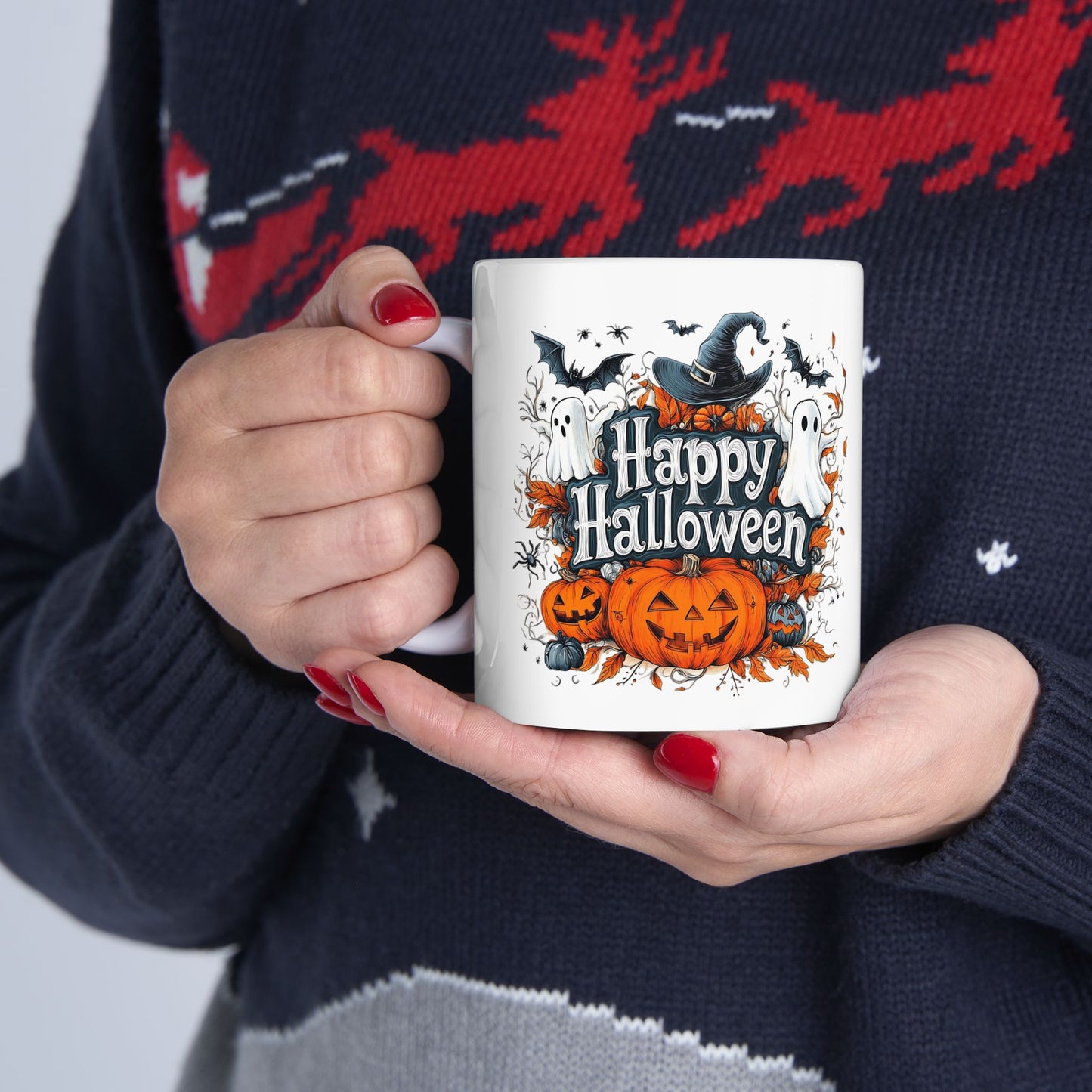 Happy Halloween Mug 11-15 Onces White
