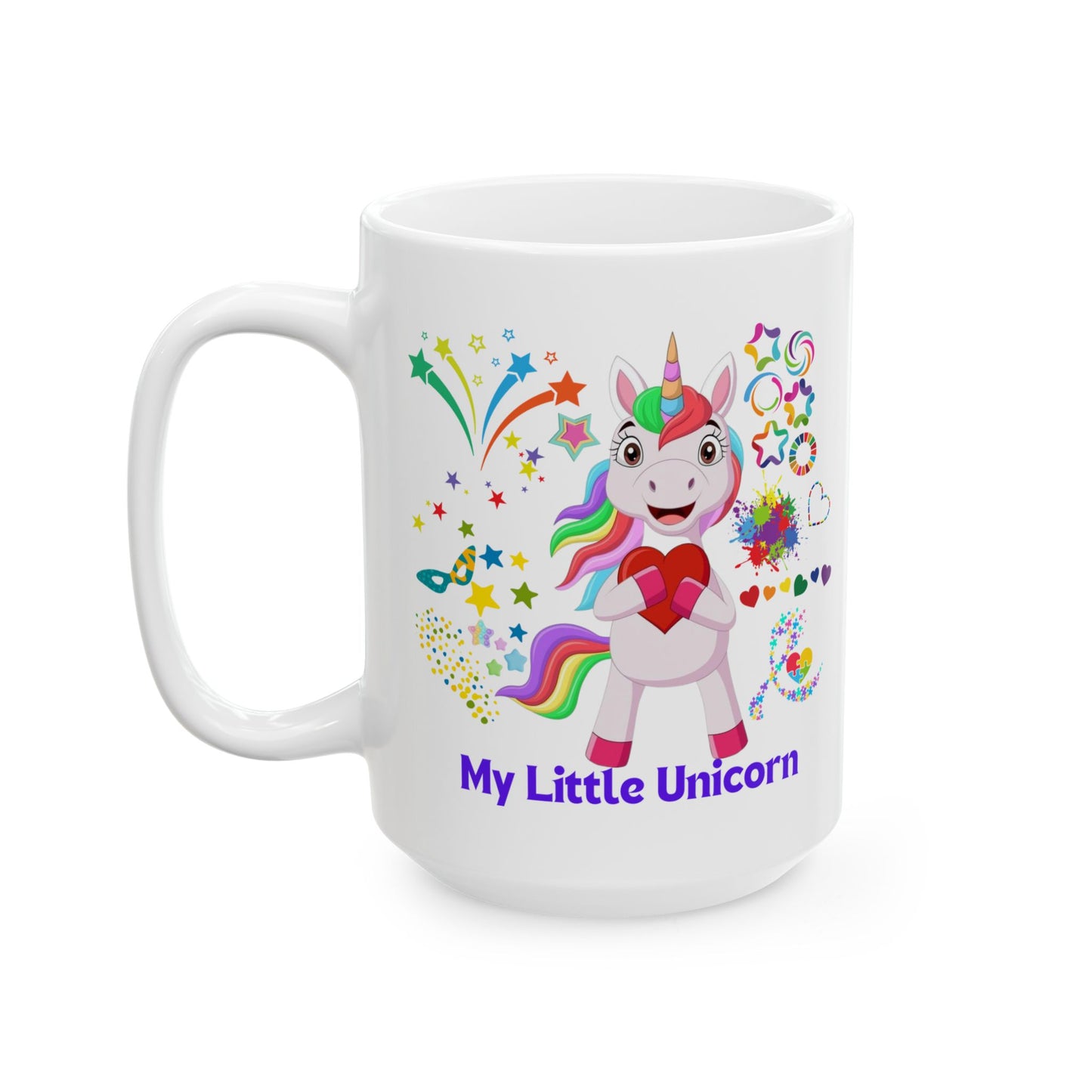 My Little Unicorn Couple Mug 11-15 Ounces White