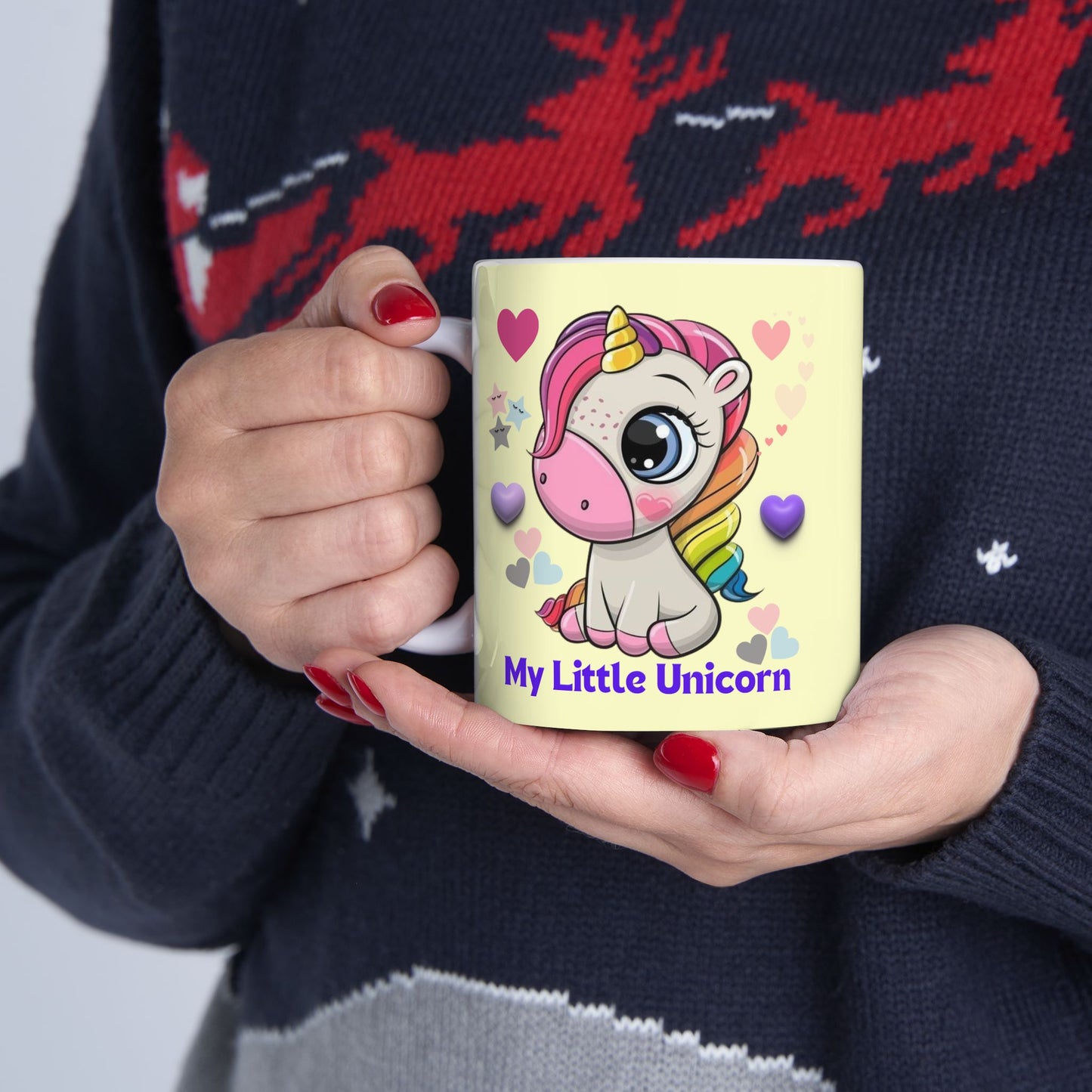 My Little Unicorn Balloons Mug 11-15 Ounces Yellow