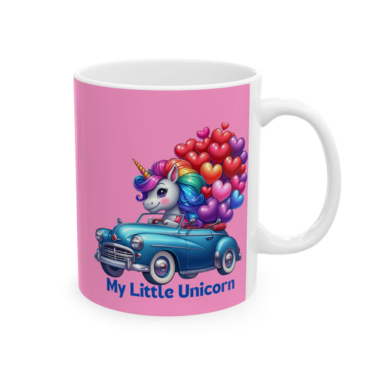 My Little Unicorn Blue Car Mug 11-15 Ounces Pink