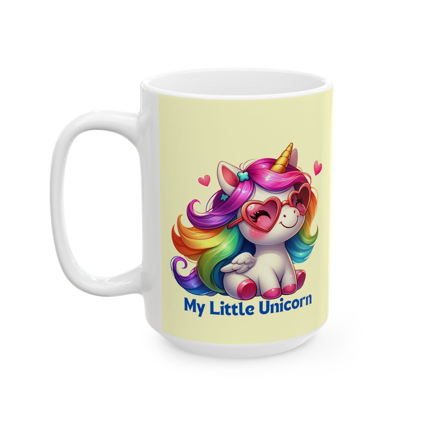 My Little Unicorn Rainbow Mug 11-15 Ounces Yellow