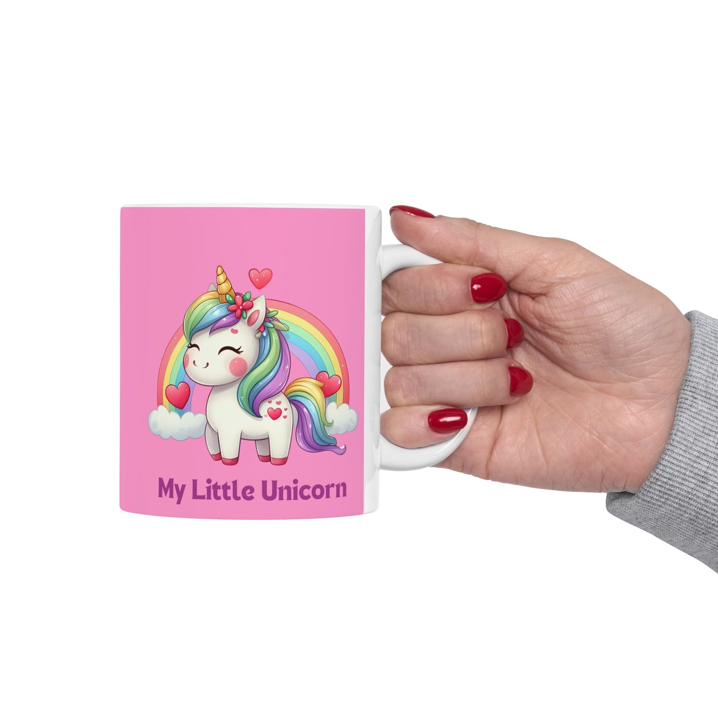 My Little Unicorn Rainbow Mug 11-15 Ounces Pink