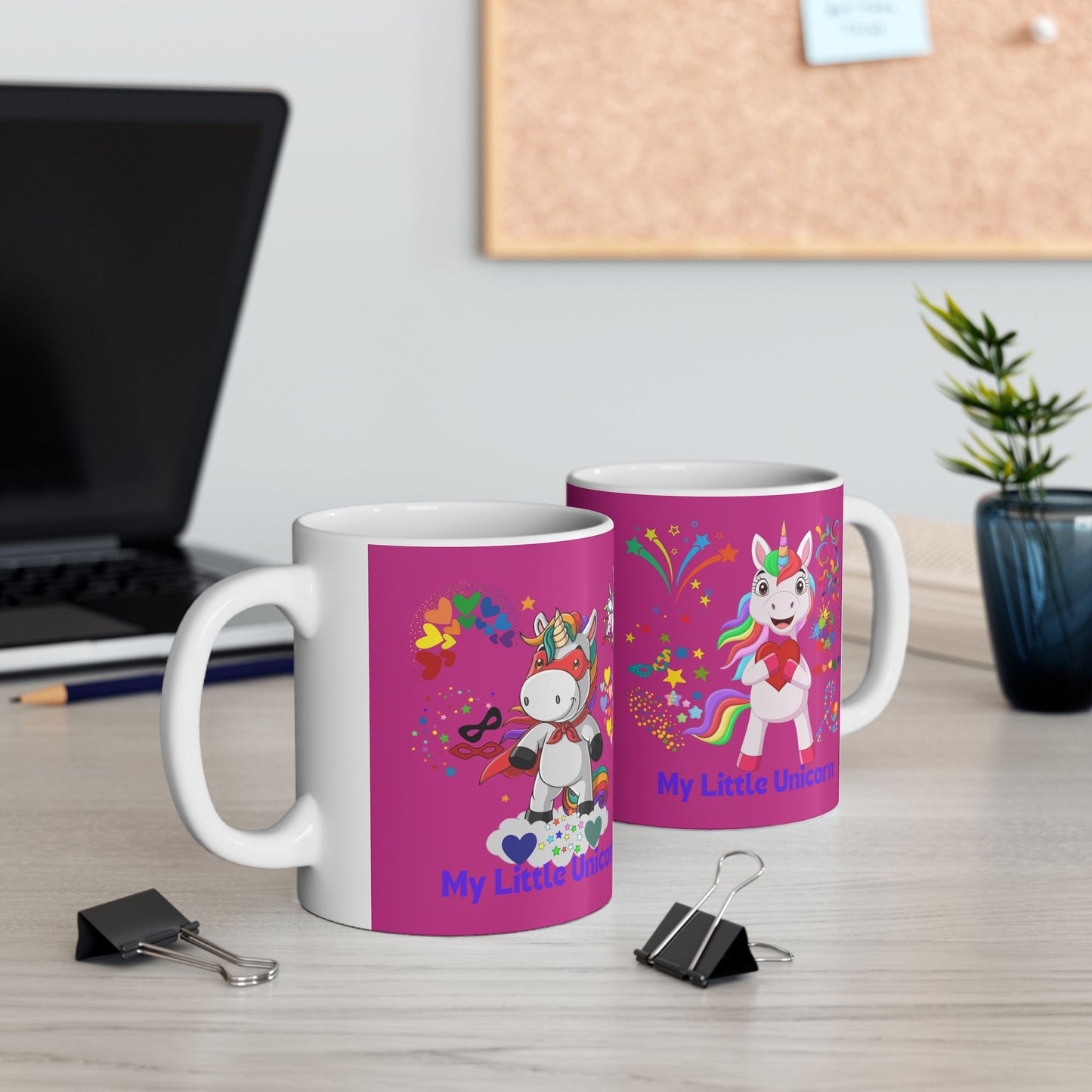 My Little Unicorn Couple Mug 11-15 Ounces Pink