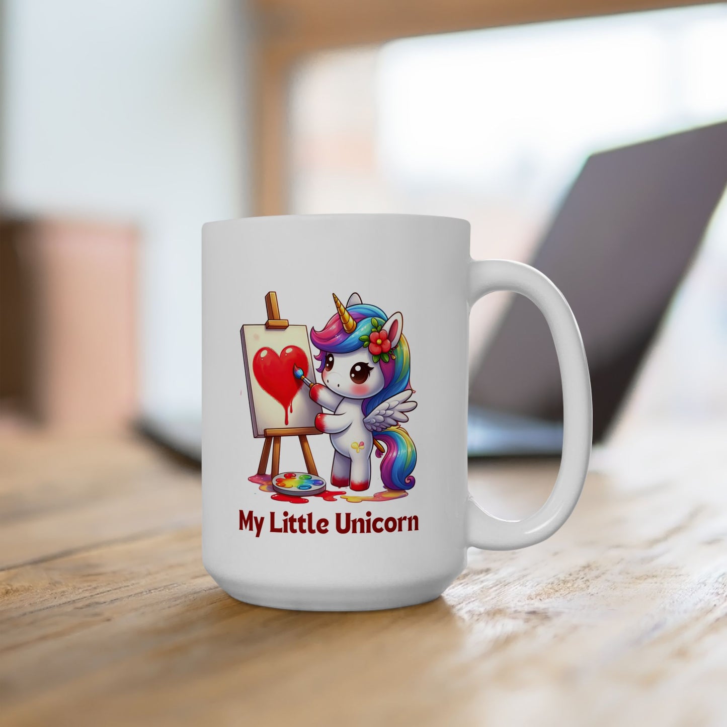 My Little Unicorn Heart Mug 11-15 Ounces White
