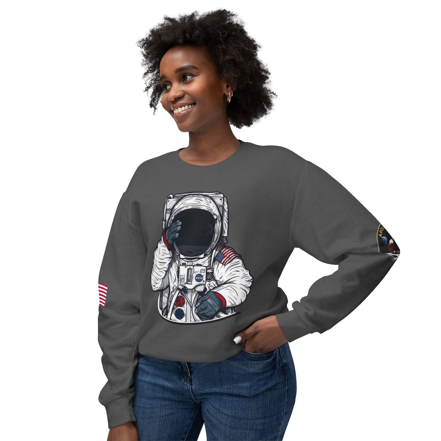 Unisex Long Sleeves Lightweight Crewneck Sweatshirt