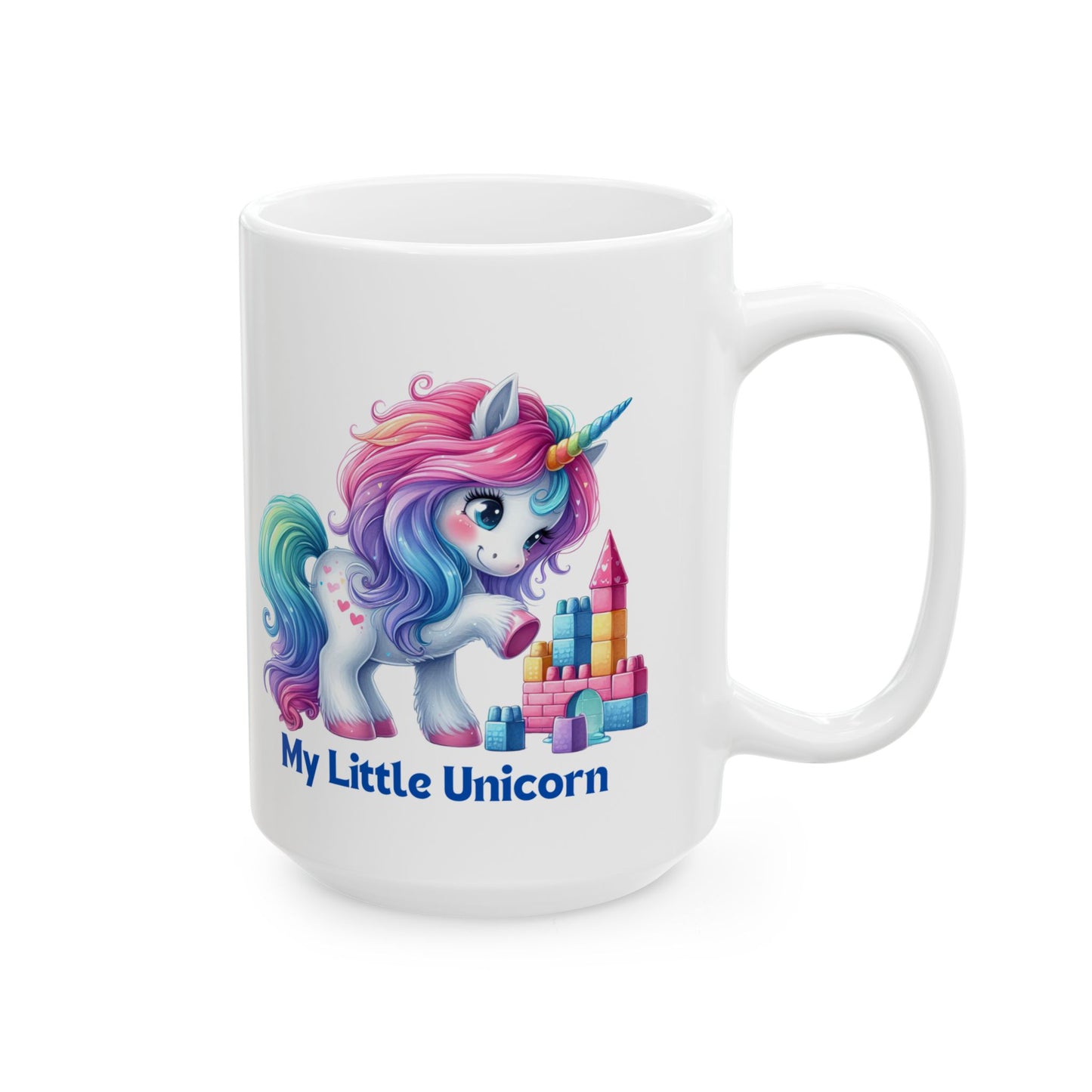 My Little Unicorn Castle Mug 11-15 Ounces White