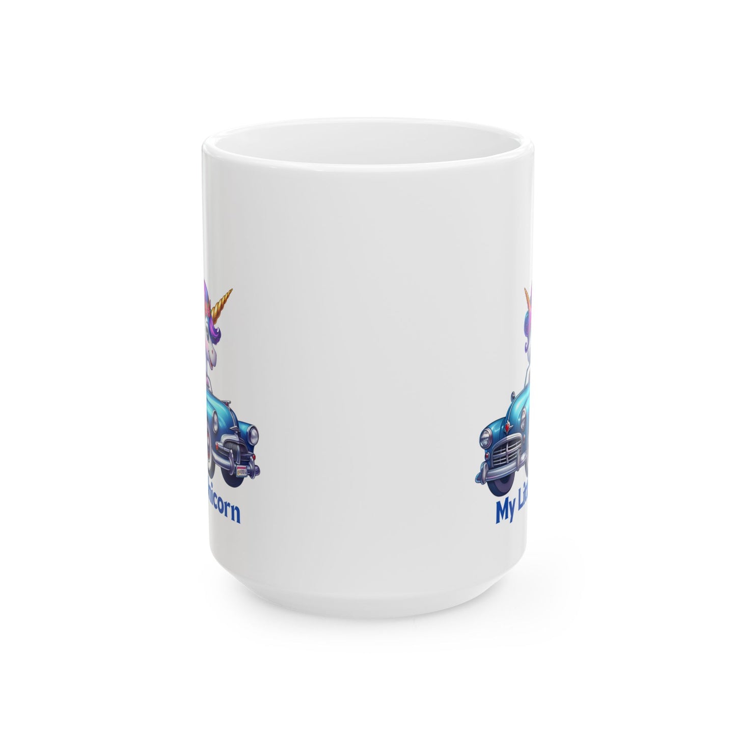 My Little Unicorn Blue Car Mug 11-15 Ounces White