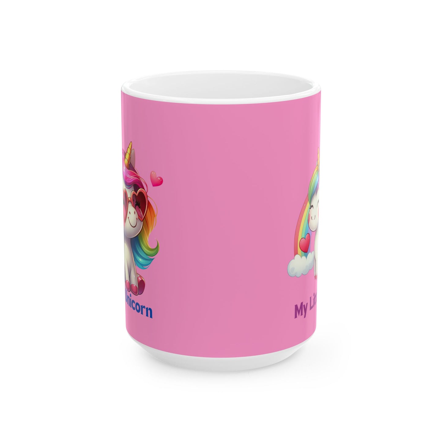 My Little Unicorn Rainbow Mug 11-15 Ounces Pink
