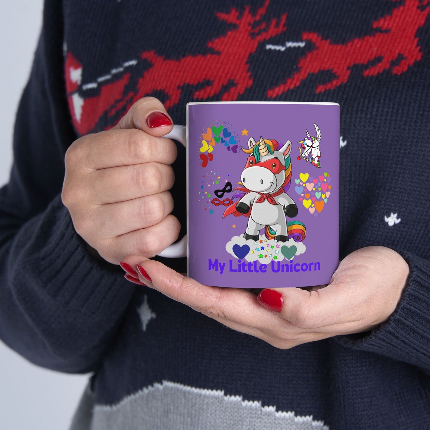 My Little Unicorn Couple Mug 11-15 Ounces Light Purple