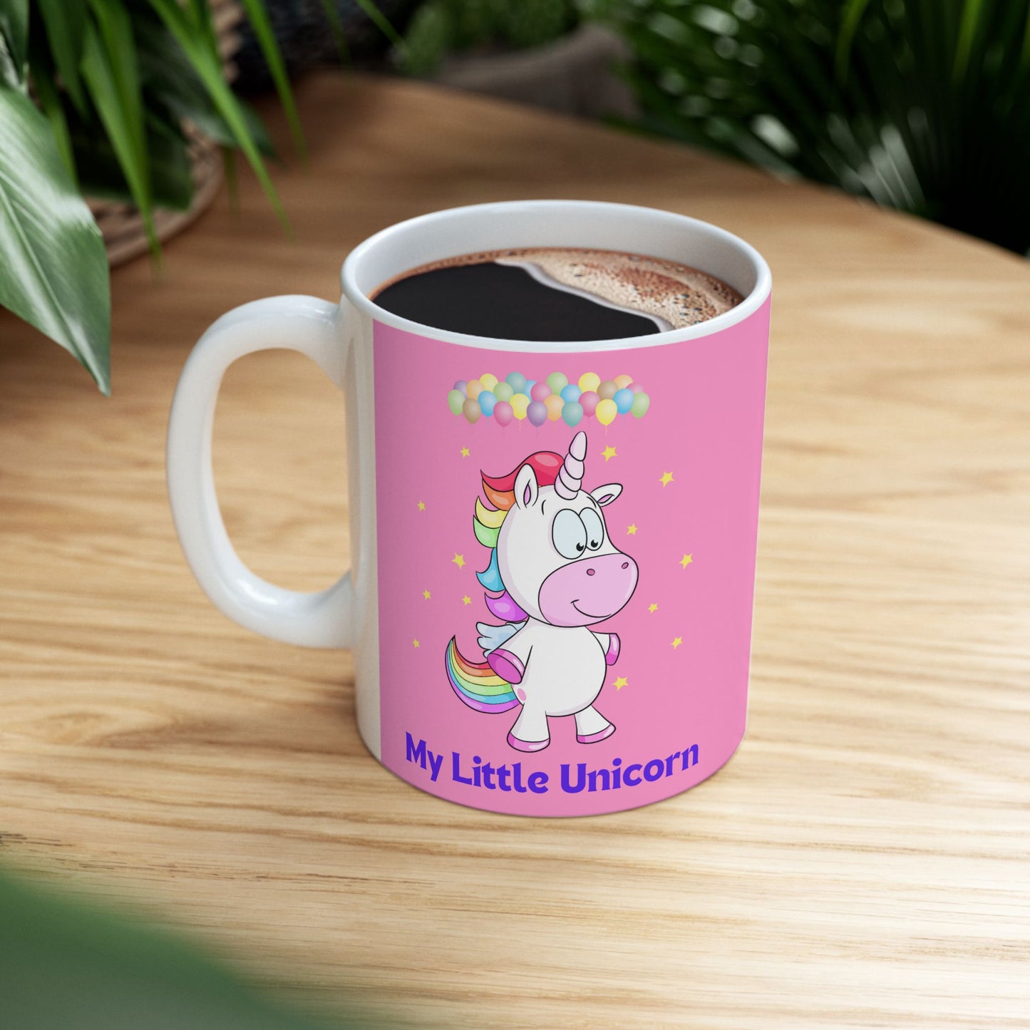 My Little Unicorn Balloons Mug 11-15 Ounces Pink