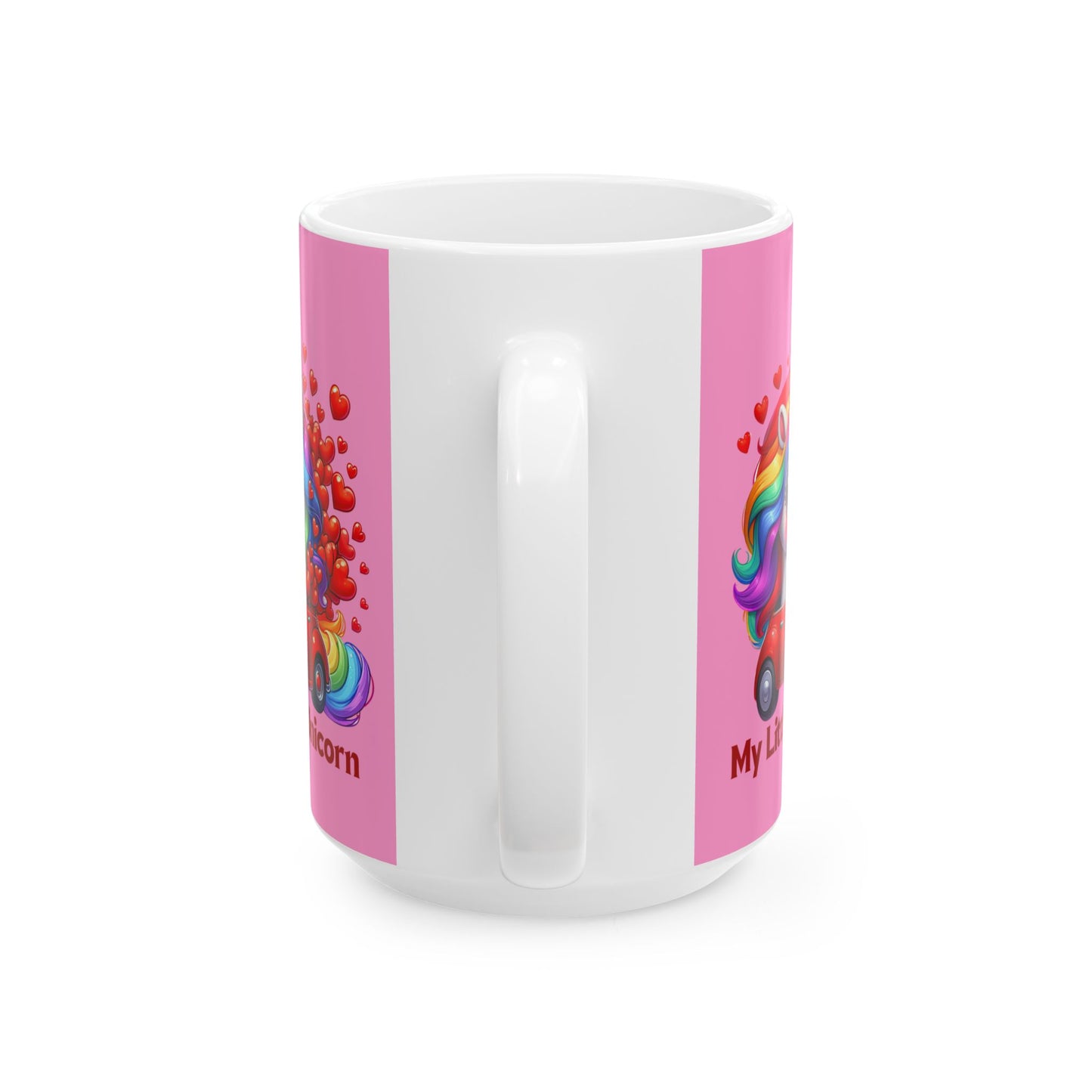 My Little Unicorn Red Car Mug 11-15 Ounces Pink