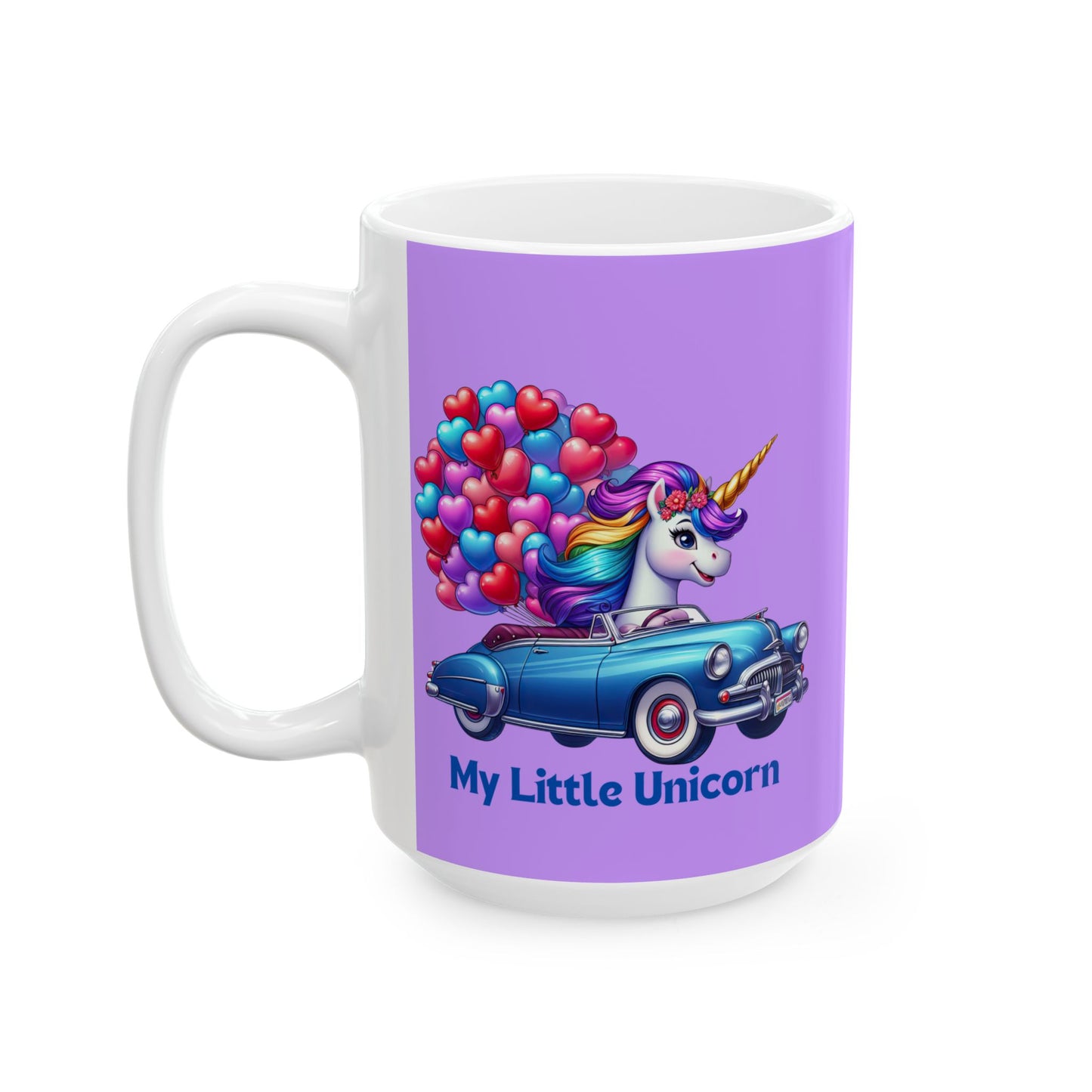 My Little Unicorn Blue Car Mug 11-15 Ounces Purple