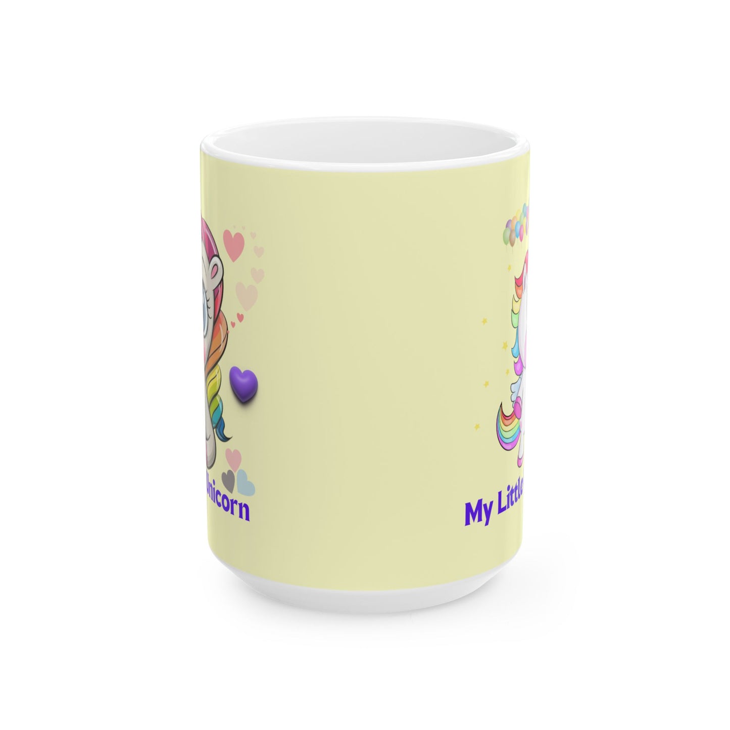 My Little Unicorn Balloons Mug 11-15 Ounces Yellow