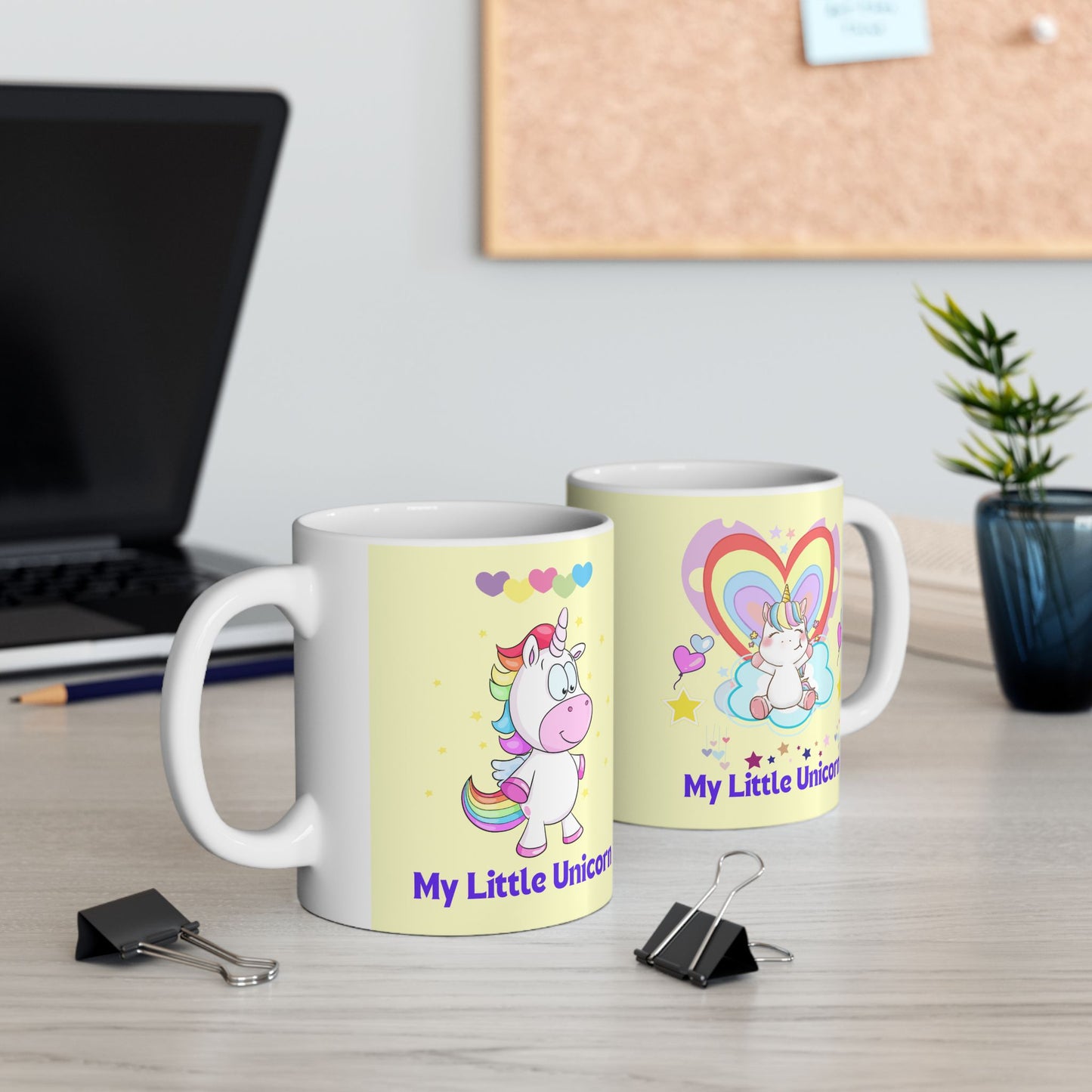 My Little Unicorn Love Mug 11-15 Ounces Yellow