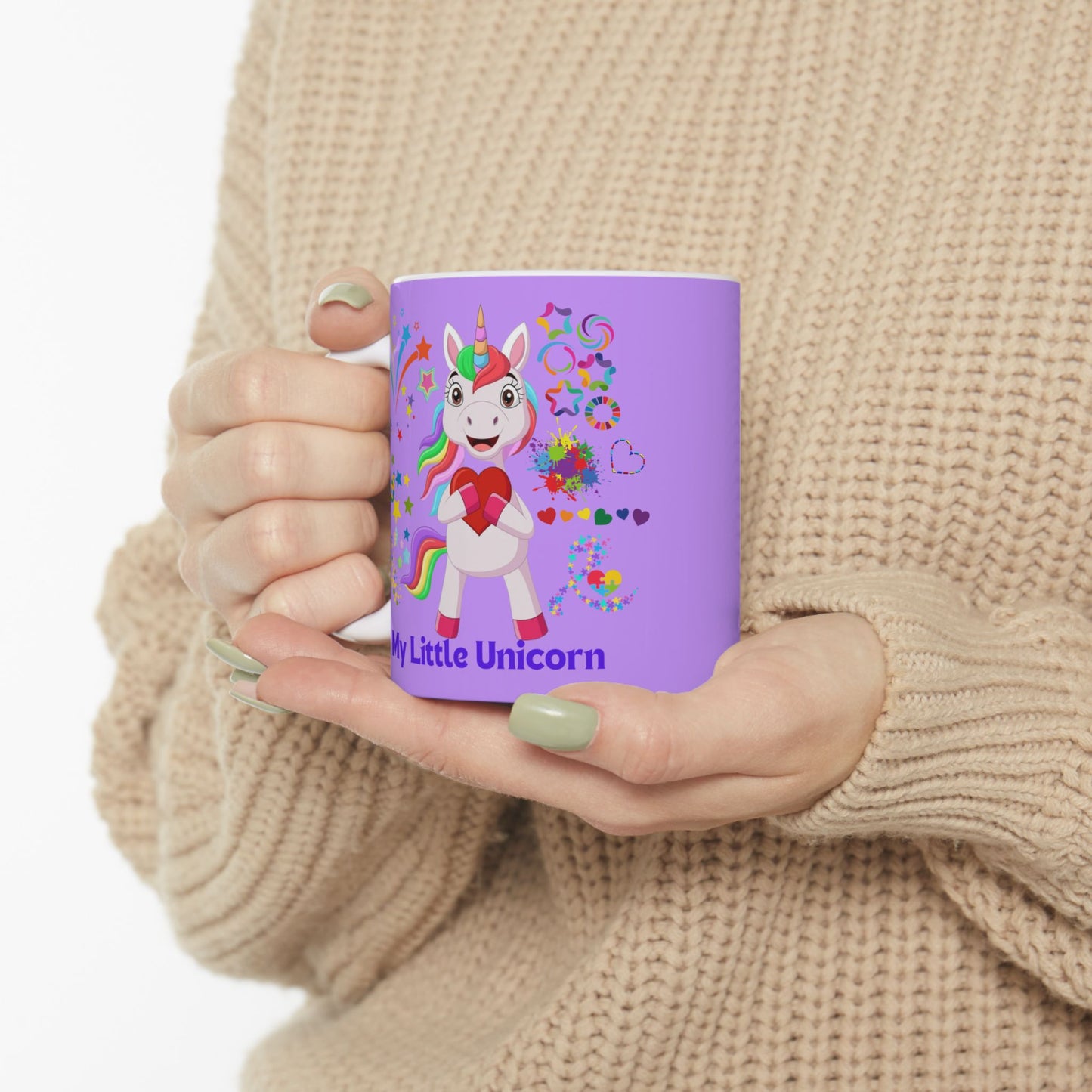 My Little Unicorn Couple Mug 11-15 Ounces White