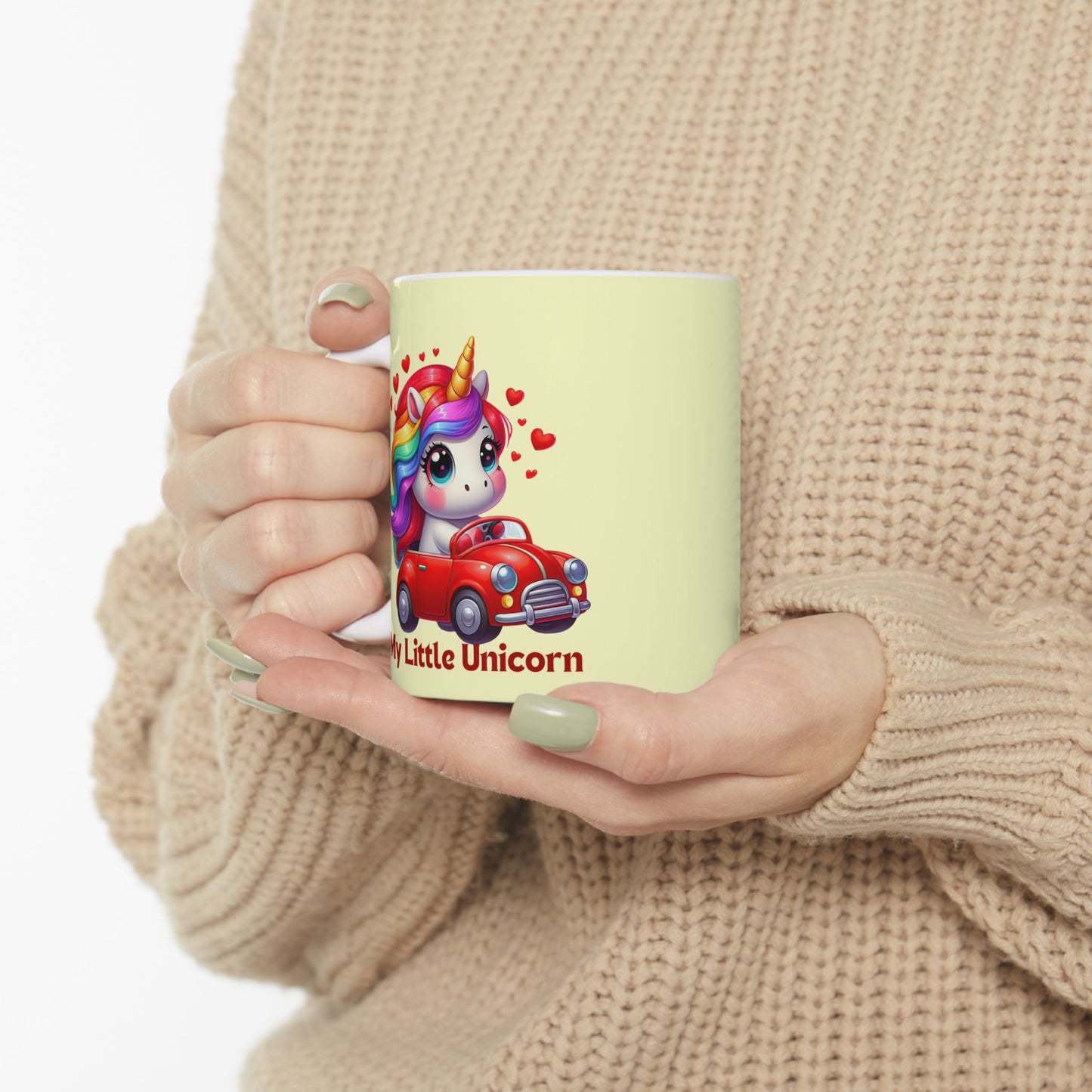 My Little Unicorn Red Car Mug 11-15 Ounces Yellow