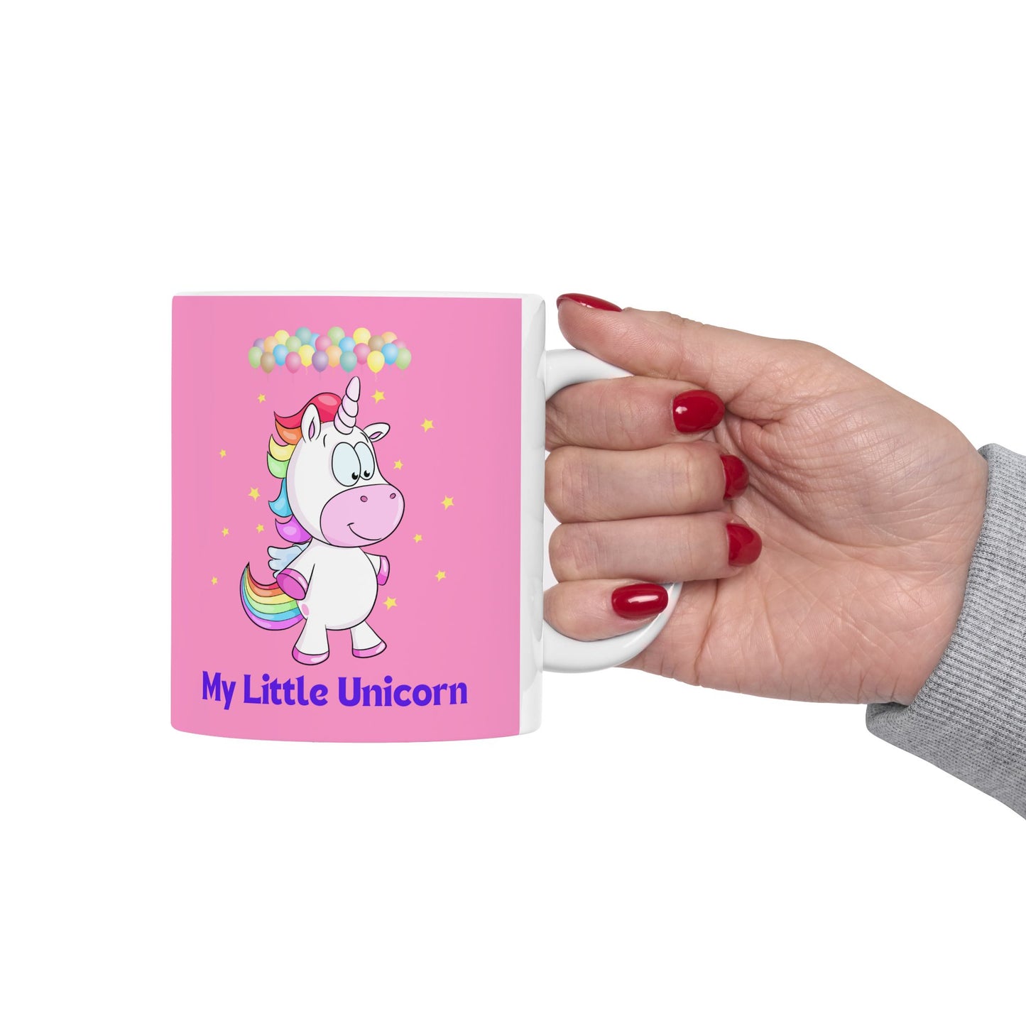 My Little Unicorn Balloons Mug 11-15 Ounces Pink