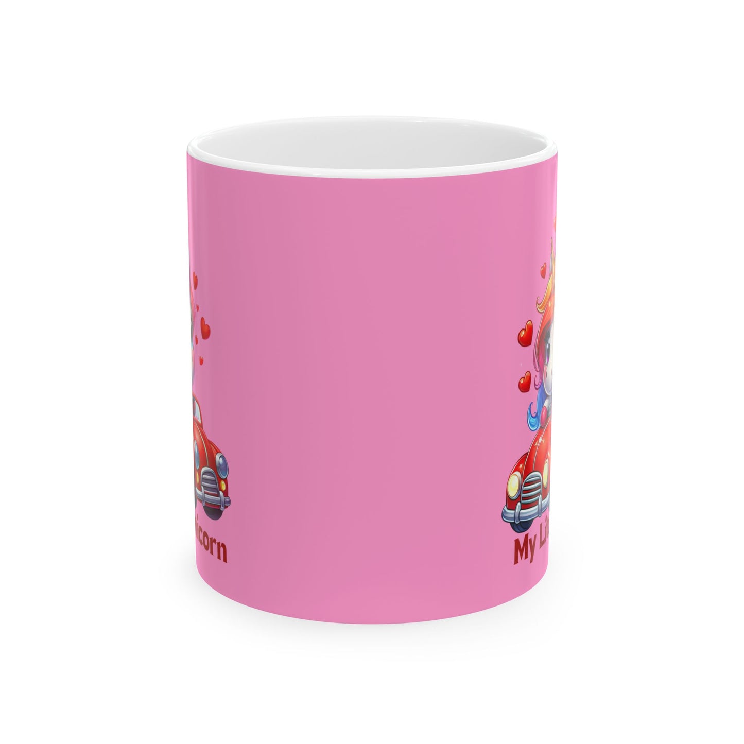 My Little Unicorn Red Car Mug 11-15 Ounces Pink
