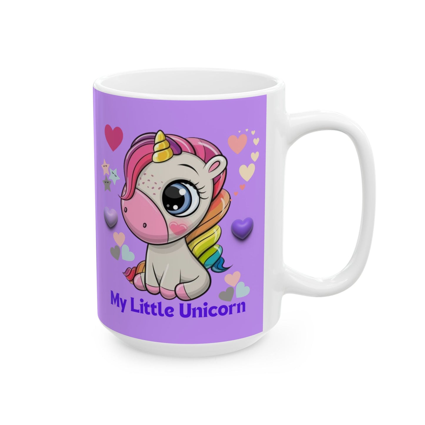 My Little Unicorn Balloons Mug 11-15 Ounces Purple