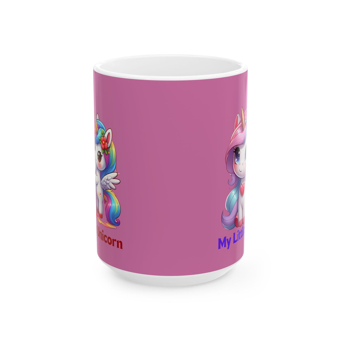 My Little Unicorn Heart Mug 11-15 Ounces Light Pink