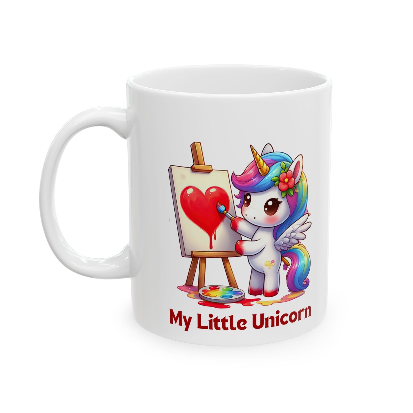 My Little Unicorn Heart Mug 11-15 Ounces White