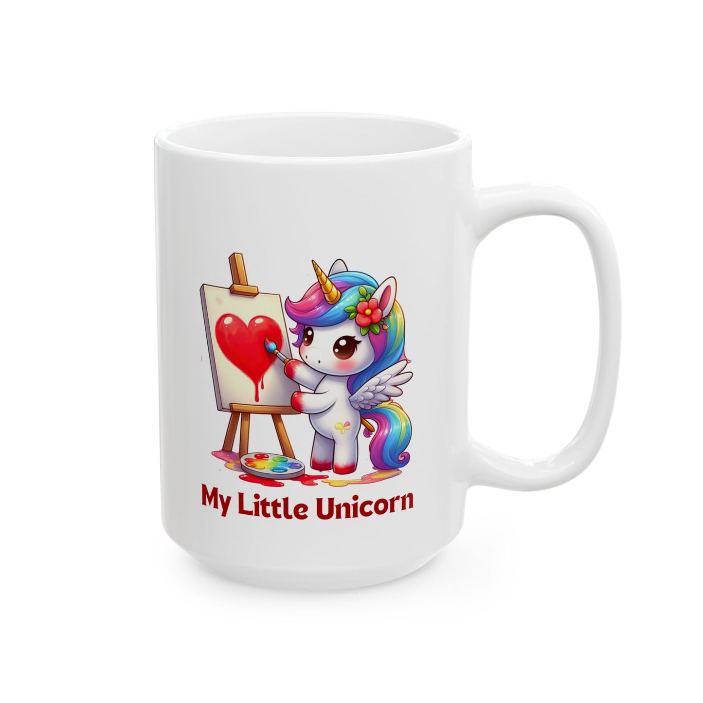 My Little Unicorn Heart Mug 11-15 Ounces White