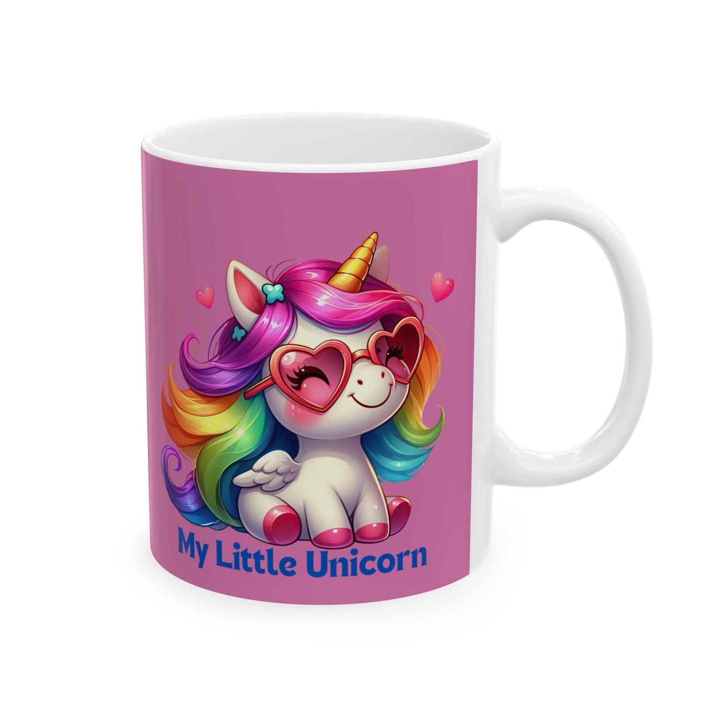 My Little Unicorn Rainbow Mug 11-15 Ounces Light Pink