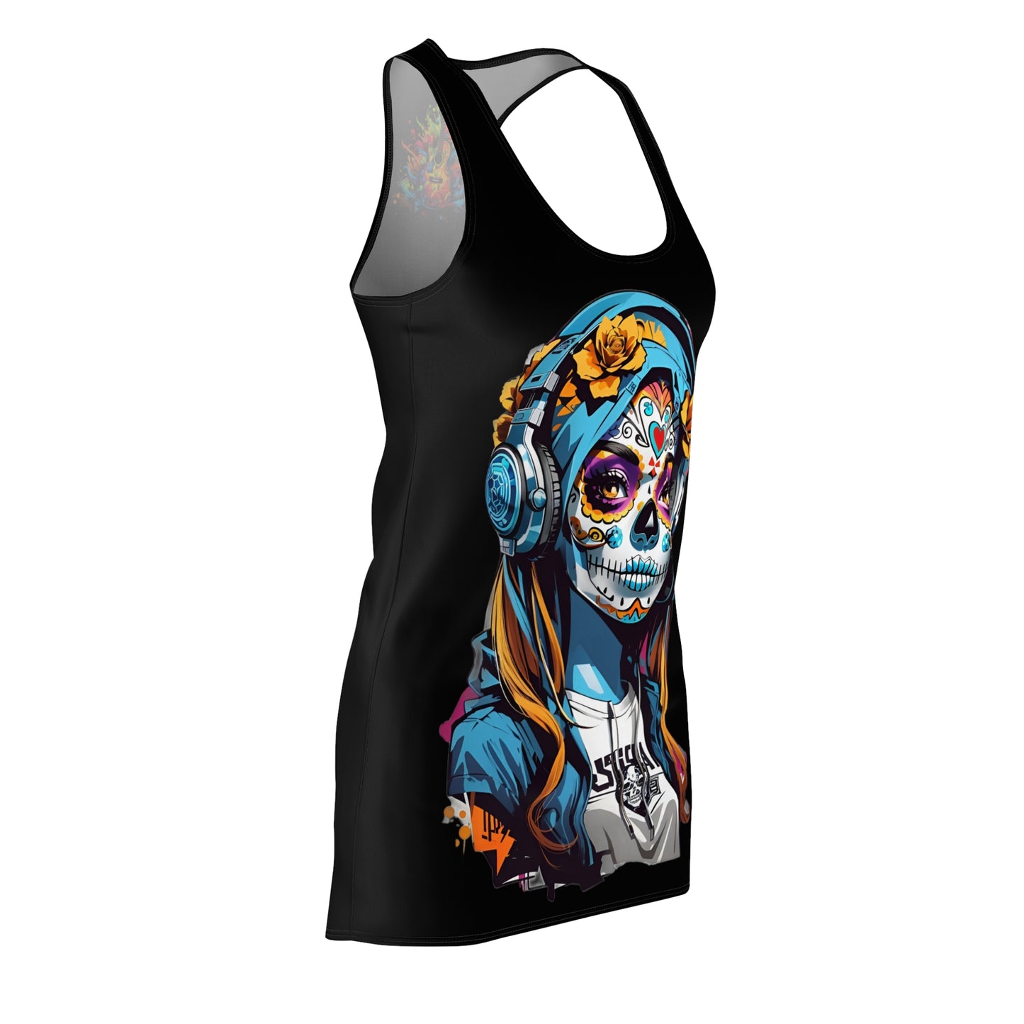 Face Music Women's Cut and Sew Racerback Dress Black