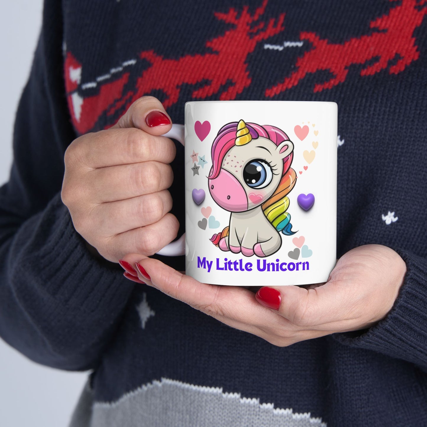 My Little Unicorn Balloons Mug 11-15 Ounces White