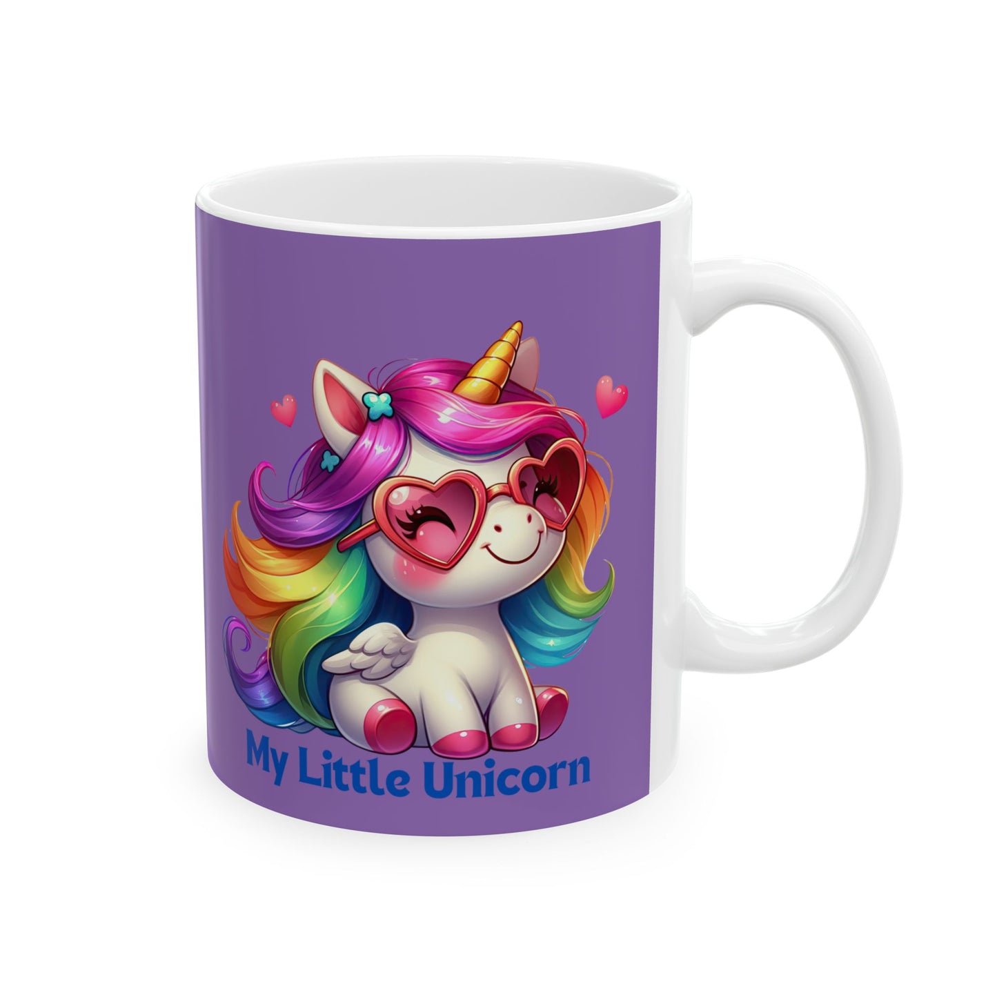 My Little Unicorn Rainbow Mug 11-15 Ounces Light Purple