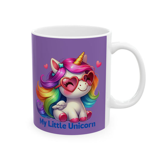 My Little Unicorn Rainbow Mug 11-15 Ounces Light Purple