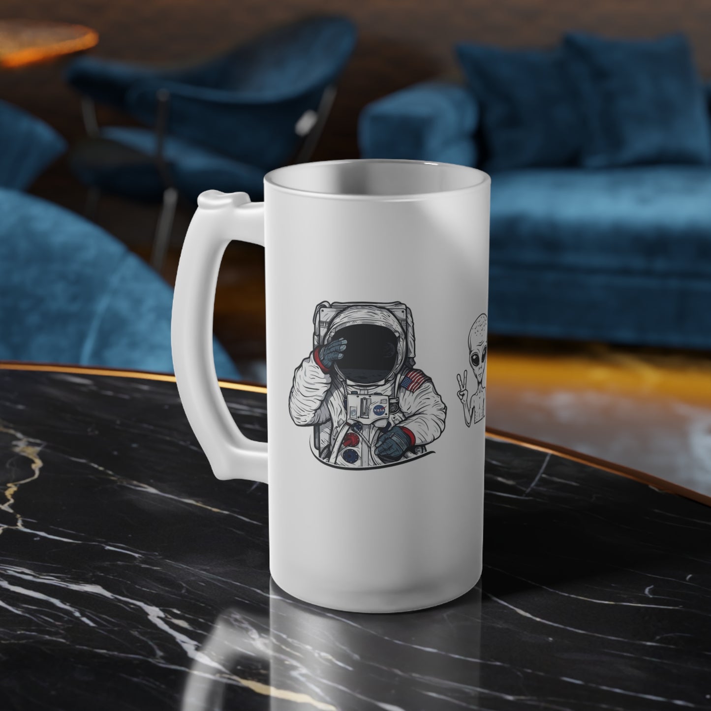 Frosted Glass Beer Mug