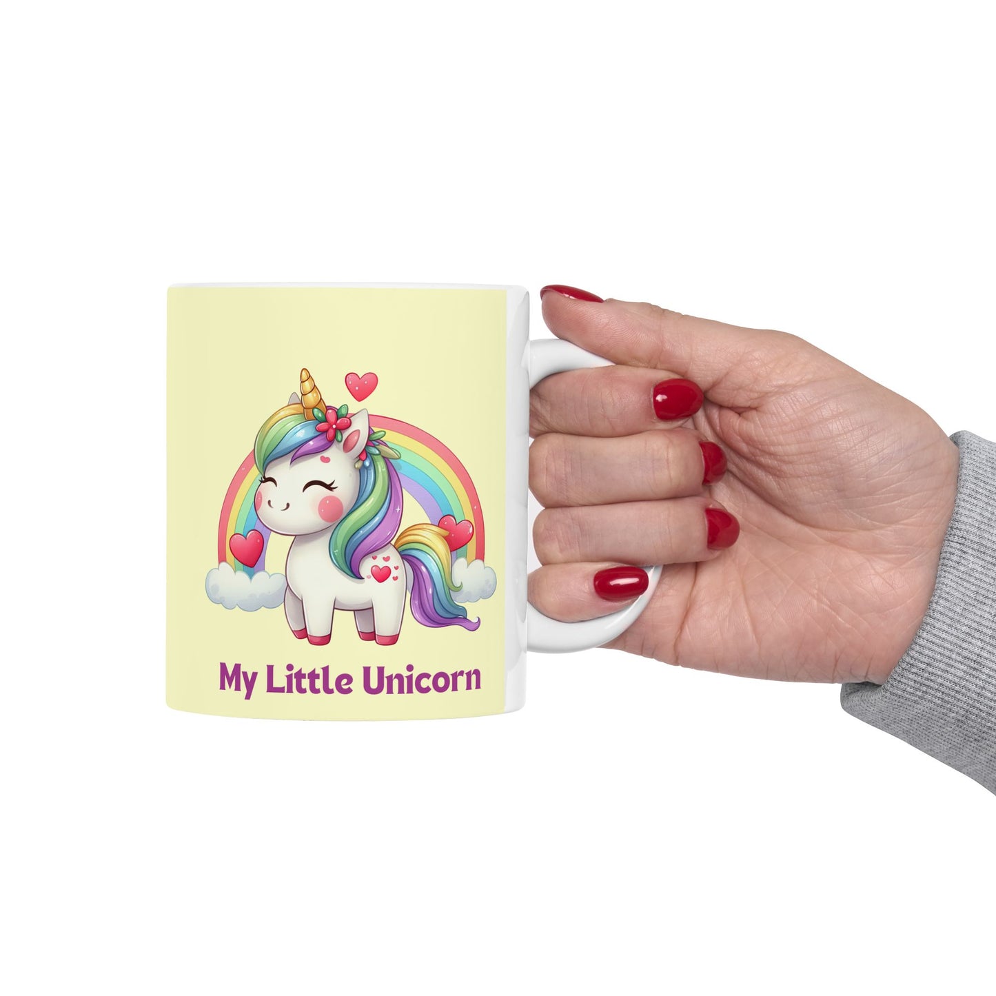 My Little Unicorn Rainbow Mug 11-15 Ounces Yellow