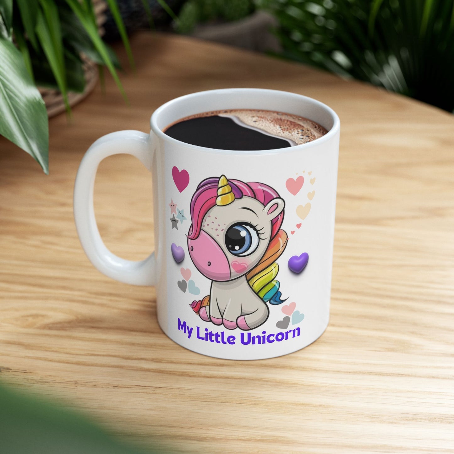 My Little Unicorn Balloons Mug 11-15 Ounces White